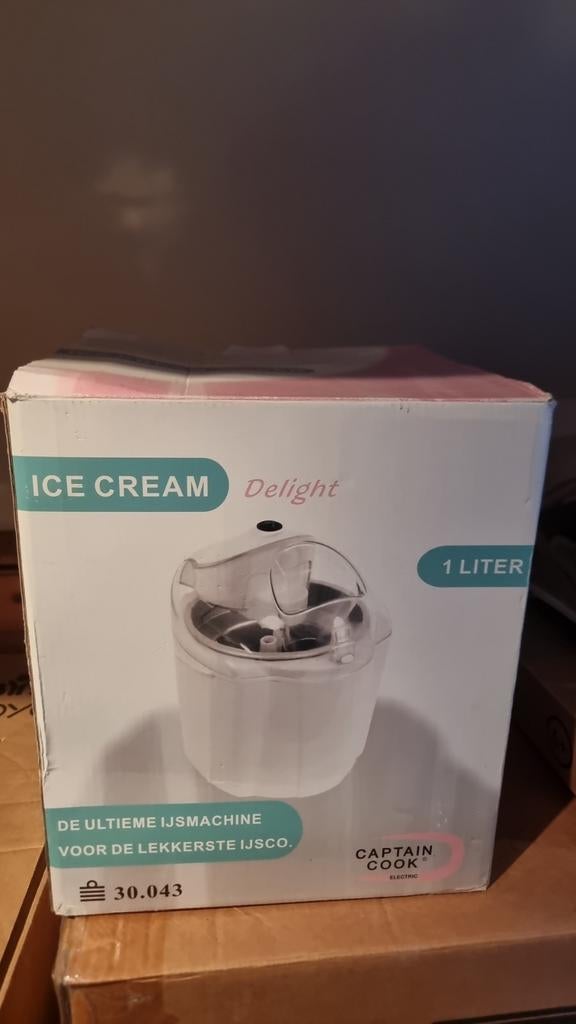 Nieuwe Captain Cook Ice Cream Delight IJsmachine 1 Liter, Witgoed en Apparatuur, Ophalen of Verzenden