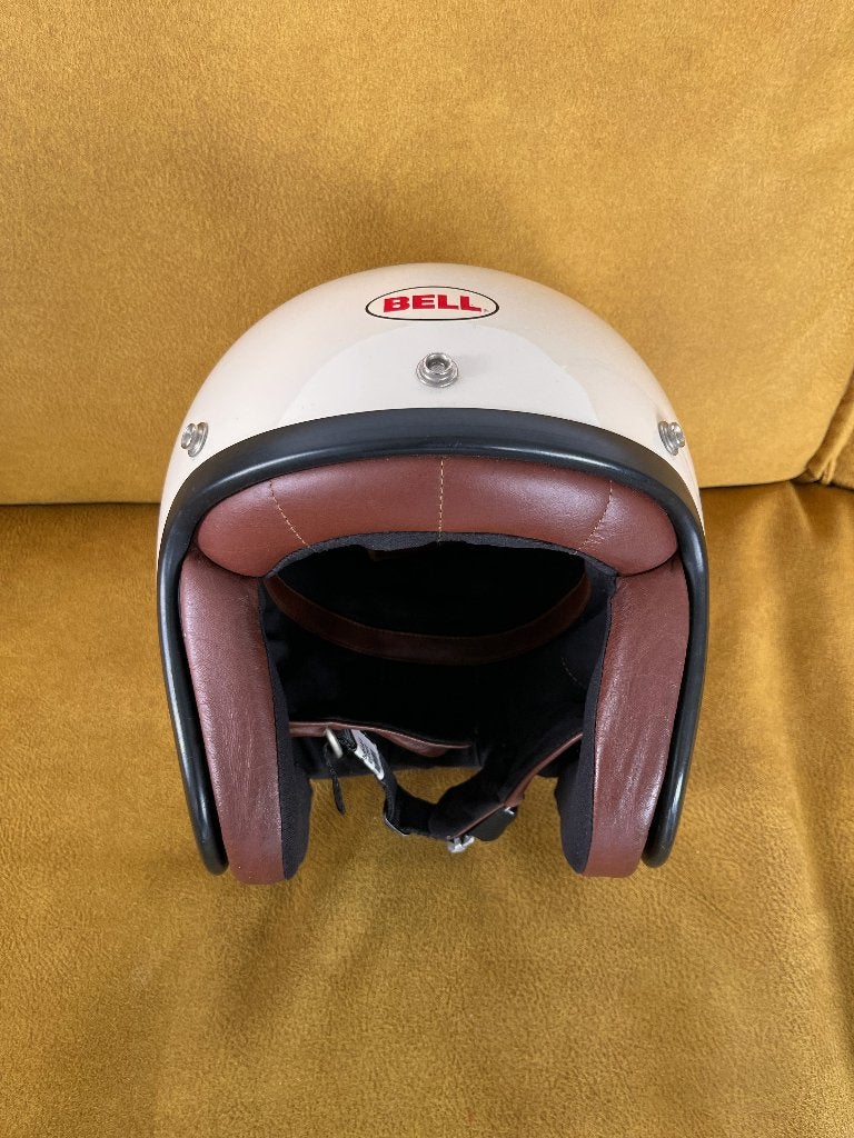 BELL Jethelm maat L – Beige met bruin leer, Motoren, Kleding | Motorhelmen, Overige merken, Dames, Jethelm, Ophalen of Verzenden