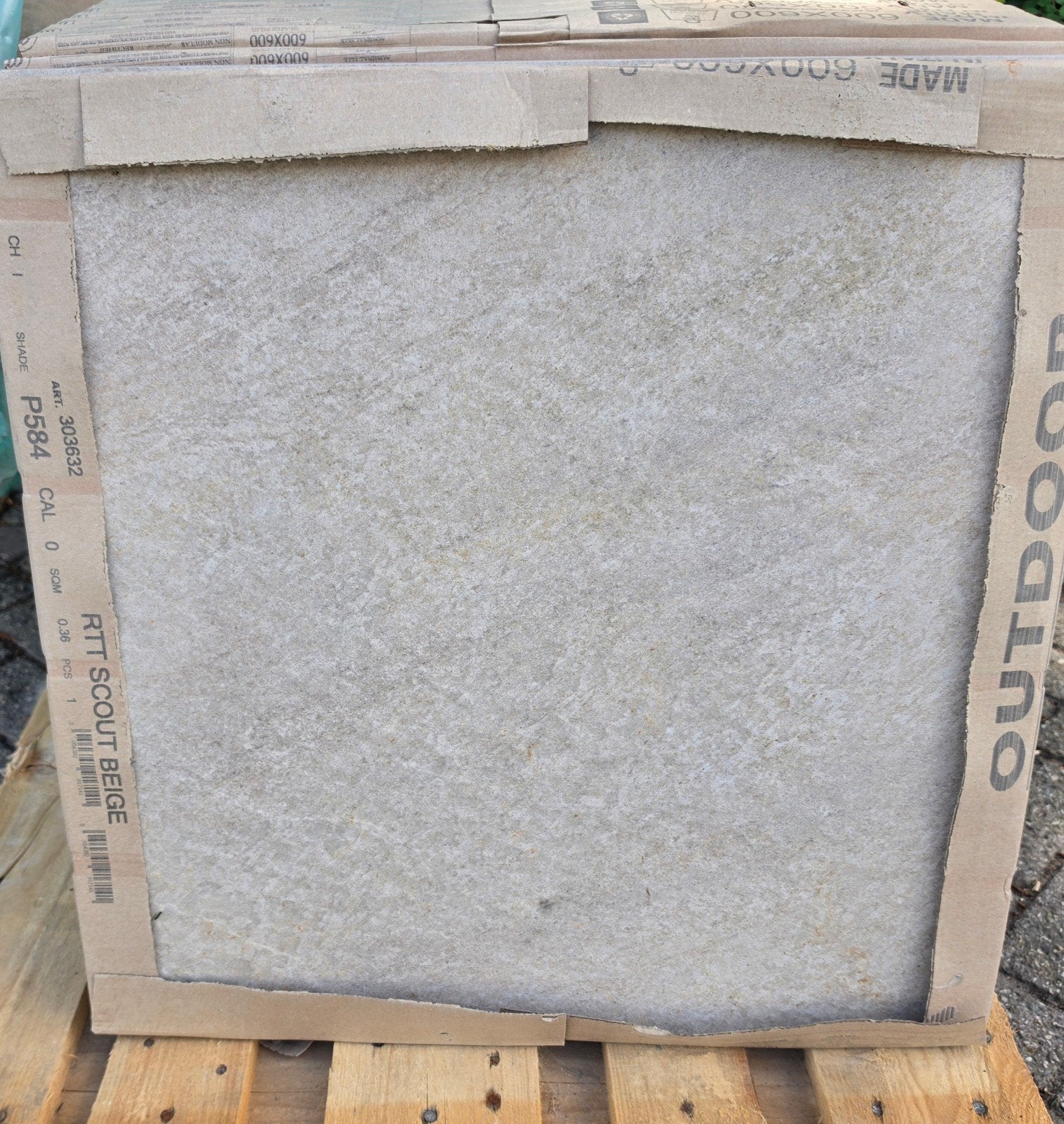 Keramische tegels 60x60x3 cm Beige, Ophalen of Verzenden, Nieuw, Keramiek, Terrastegels