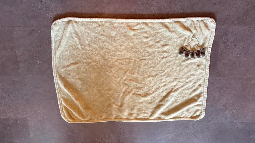 Fleece deken met gezichtje, Ophalen of Verzenden, Zo goed als nieuw, 100 cm of meer, Deken