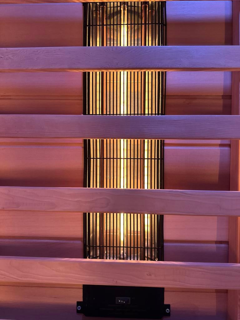 COMBI SAUNA INFRAROOD MET OPGIETKACHEL GRATIS BEZORGD! 🚚, Sport en Fitness, Sauna, Ophalen of Verzenden, Zo goed als nieuw, Fins of Traditioneel