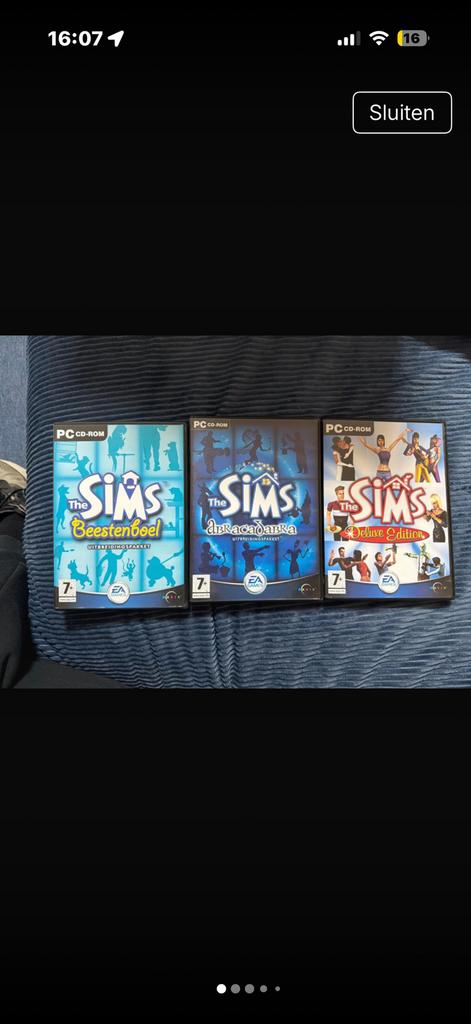 Sims PC games 3 stuks, Ophalen, Zo goed als nieuw