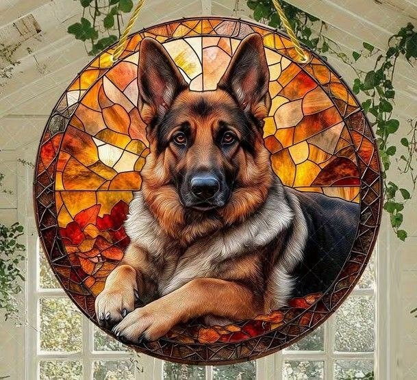 Raamhanger Duitse herder, Tuin en Terras, Tuinwanddecoratie, Verzenden, Nieuw