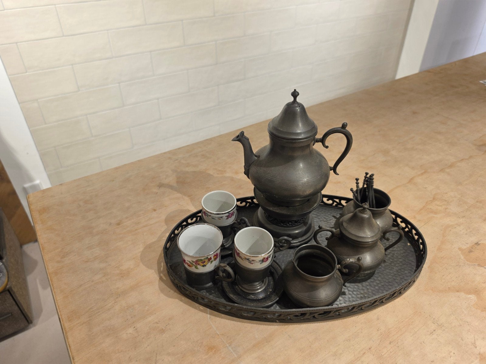 Tinnen servies, Antiek en Kunst, Ophalen