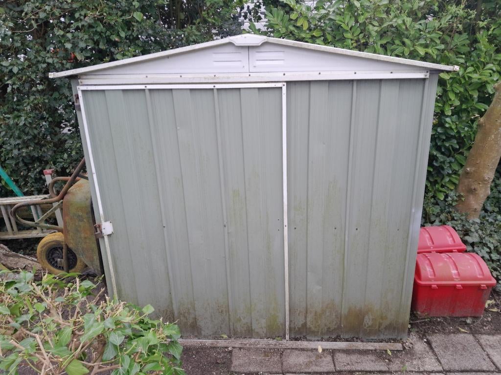 Tuinschuur metaal, Tuin en Terras, Ophalen of Verzenden, Gebruikt, Metaal, Overige typen