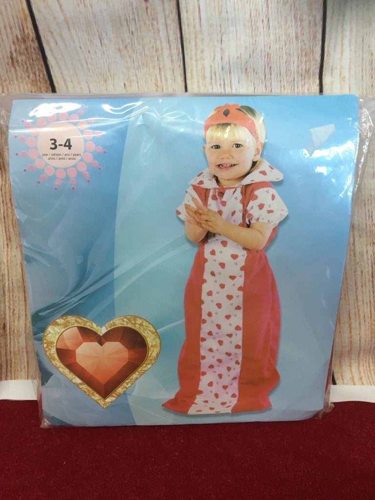 Prinsessenjurk hartjes verkleedpak meisje 3-4 jr. Nieuw (VK), Tweedehands verkoop, Tweedehands verkoop, Gebruikt, 110 t/m 116