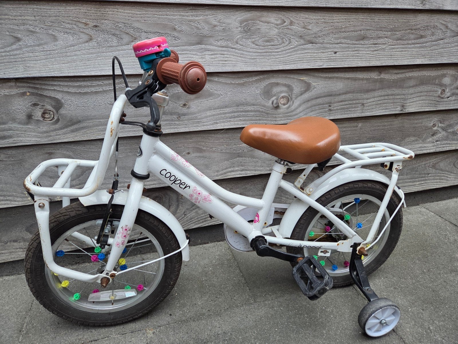 14 inch meisjes kinderfiets, Ophalen, Gebruikt, Minder dan 16 inch, Zijwieltjes