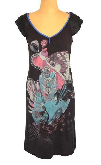 Custo jurk, Rock and Roll, zwart, Mt. 40 / M, Kleding | Dames, Maat 38/40 (M), Custo, Zo goed als nieuw, Knielengte