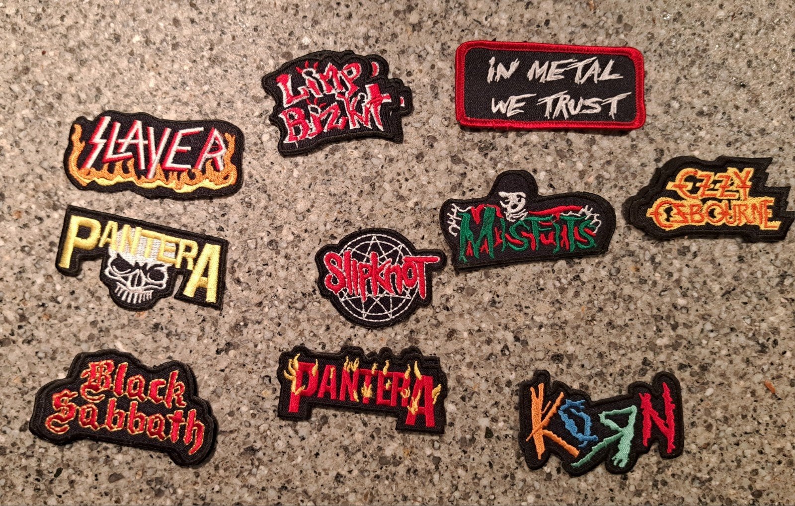 10 hardrock bands patches €5 per stuk., Ophalen of Verzenden, Zo goed als nieuw, Overige applicaties