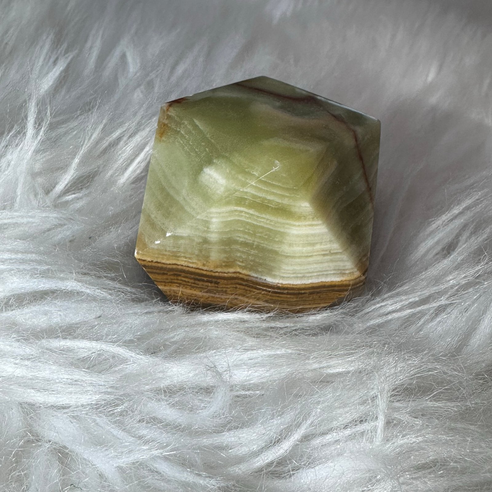 Prachtige Groene Onyx Kristal Punt, Sieraden, Tassen en Uiterlijk, Ophalen of Verzenden, Gebruikt