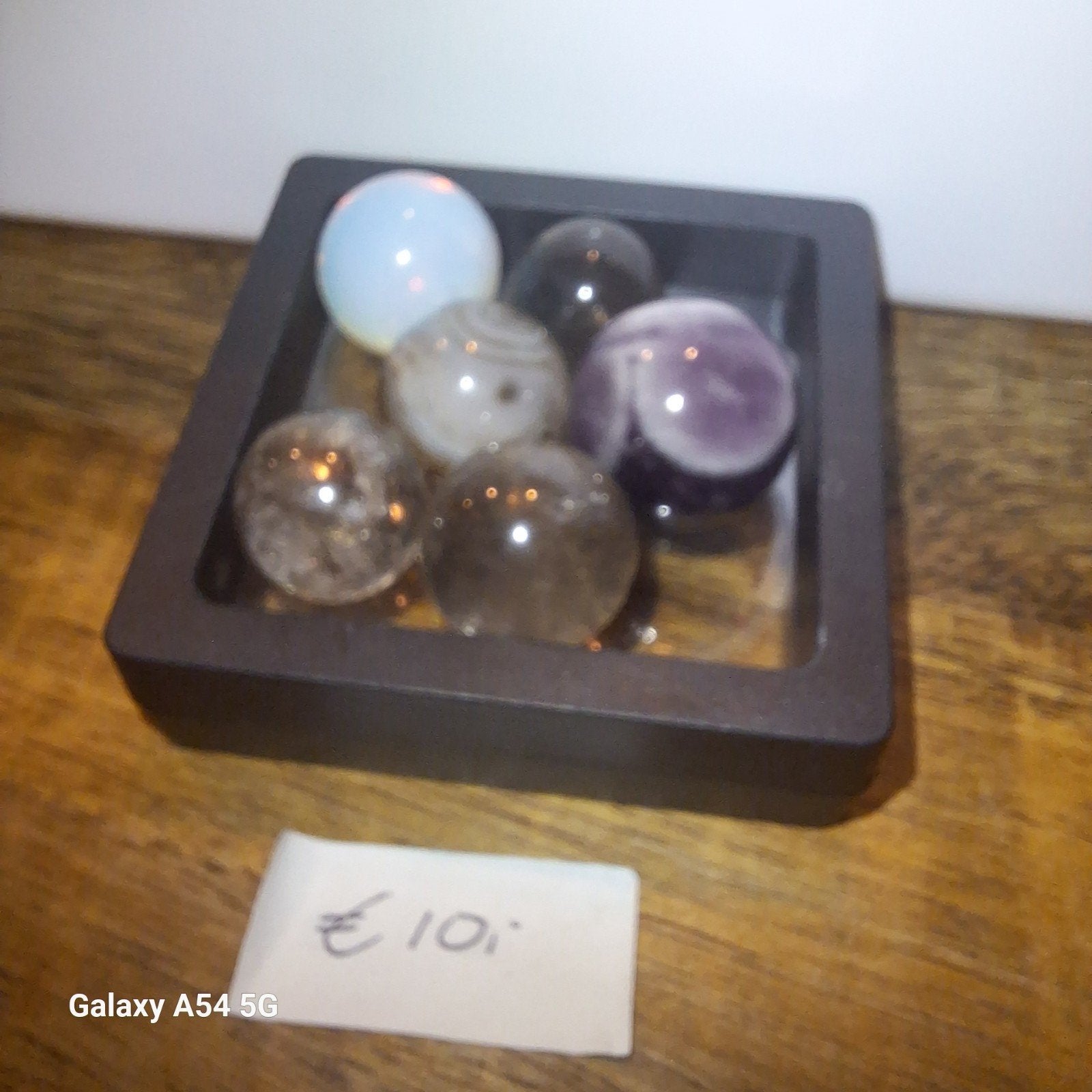 Set van 6 verschillende edelsteen bollen, Ophalen of Verzenden