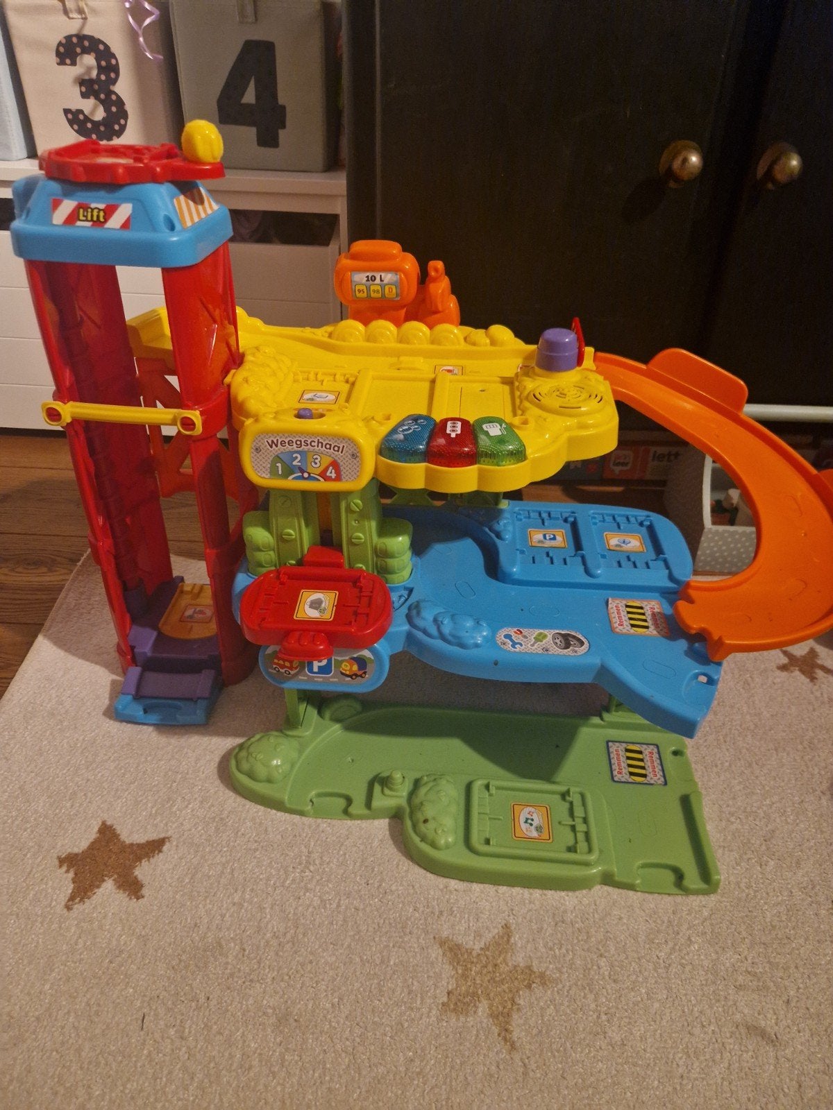 VTech Toet Toet Auto's Garage met Glijbaan, Ophalen, Gebruikt
