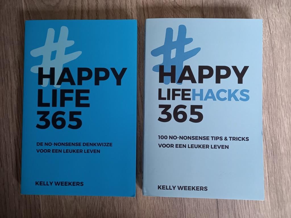 Happy life 365 en Happy lifehacks 365 van Kelly Weekers, Ophalen of Verzenden, Zo goed als nieuw