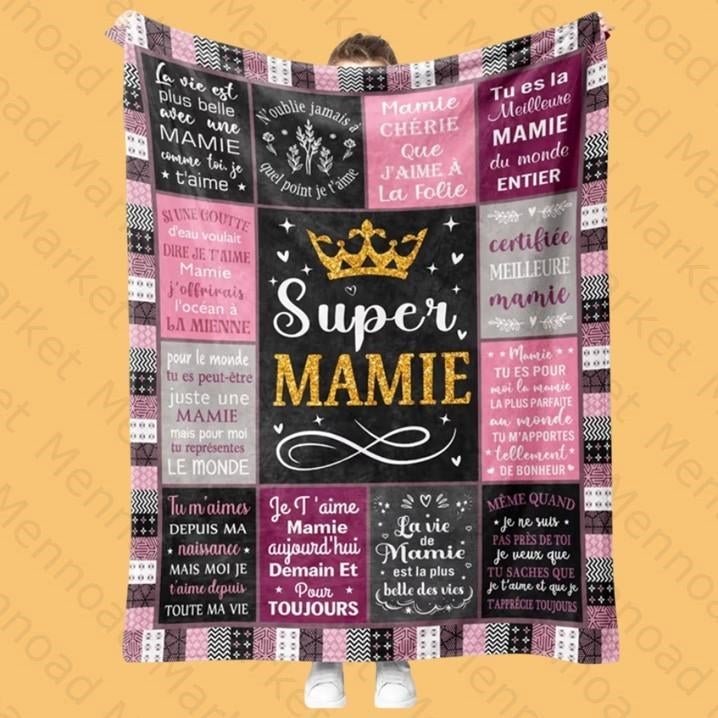 Super Mamie Fleece Deken - Perfect Cadeau voor Oma, Onbekend 123, 1000 AB Onbekendstad, Generiek Textiel Fabrikant, Ophalen of Verzenden