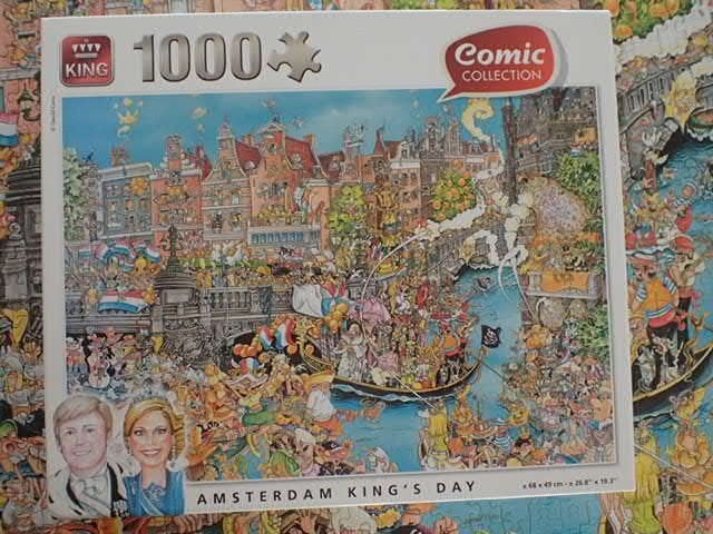 Puzzel, 1000 st. King Comic Collection, Amsterdam King's Day, Ophalen of Verzenden, 500 t/m 1500 stukjes, Nieuw
