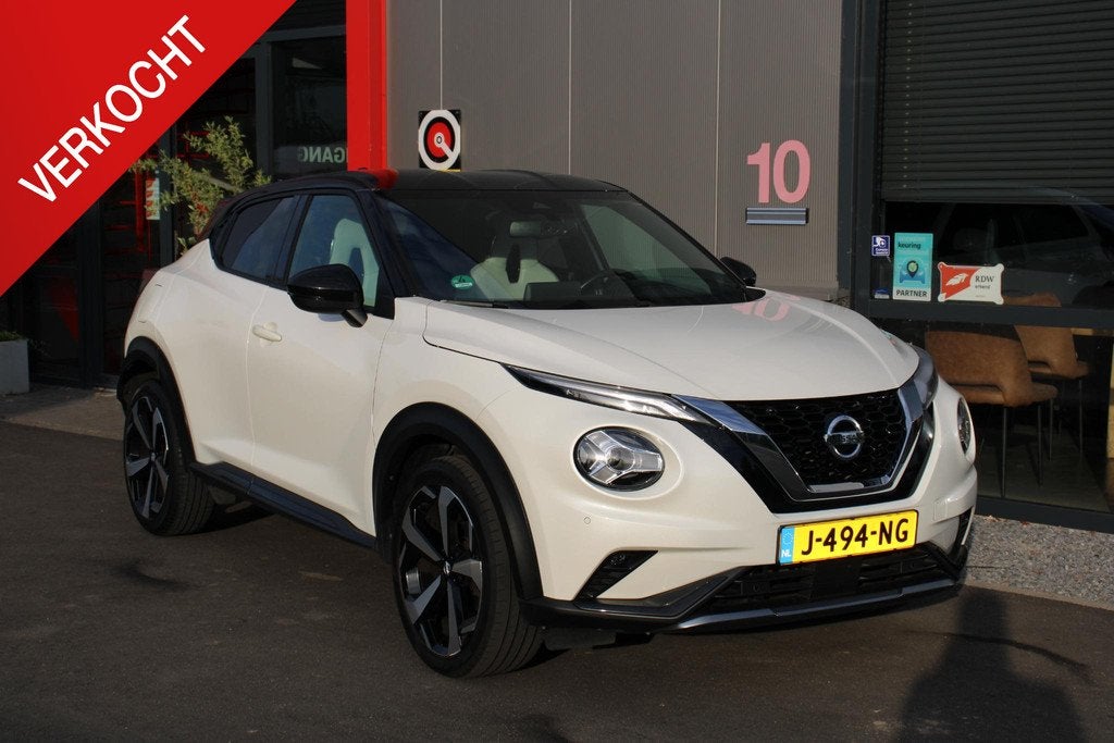 Nissan Juke 1.0 DIG-T N-Design BOSE, LEER, 56DKM, Auto's, Nissan, Euro 6, Wit, Bedrijf, 3 cilinders