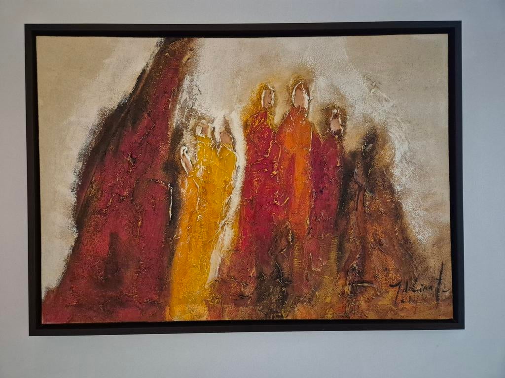 Jochem de Graaf Schilderij - Ingelijst 105x75 cm, Antiek en Kunst, Kunst | Schilderijen | Abstract, Ophalen
