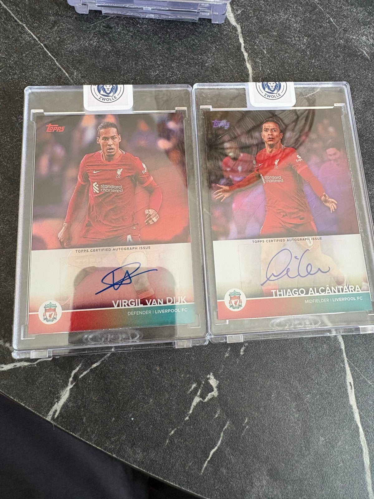 Virgil & Alcantara topps FC Liverpool autograph, Ophalen of Verzenden, Zo goed als nieuw, Buitenlandse clubs, Spelerskaart
