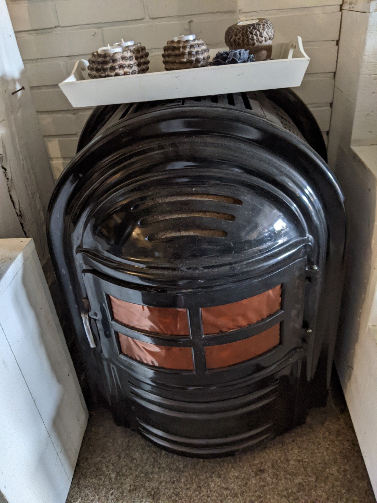 Oude kolenkachel voor decoratie of overkapping, Ophalen, Gebruikt, Overige brandstoffen, Vrijstaand