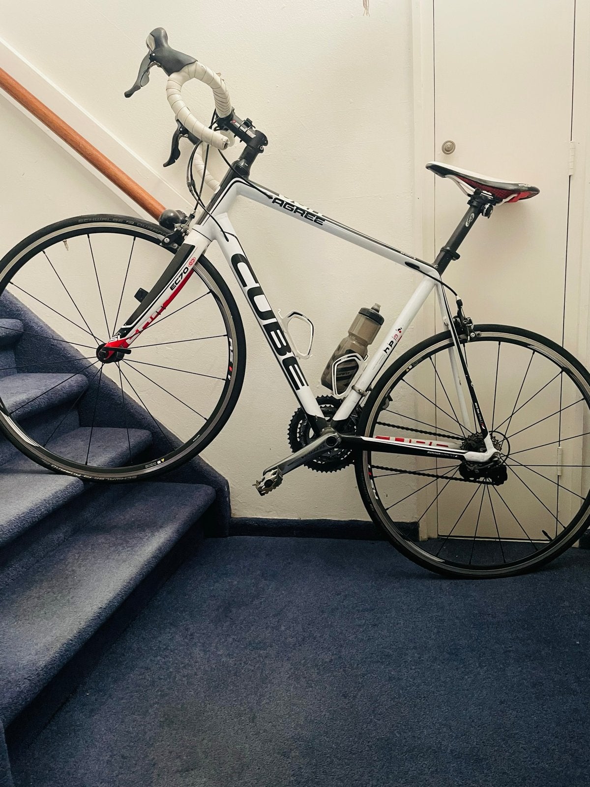 Cube Agree Racefiets - Wit/Zwart, Fietsen en Brommers, Fietsen | Racefietsen, Gebruikt, 10 tot 15 versnellingen, Velgrem, Aluminium