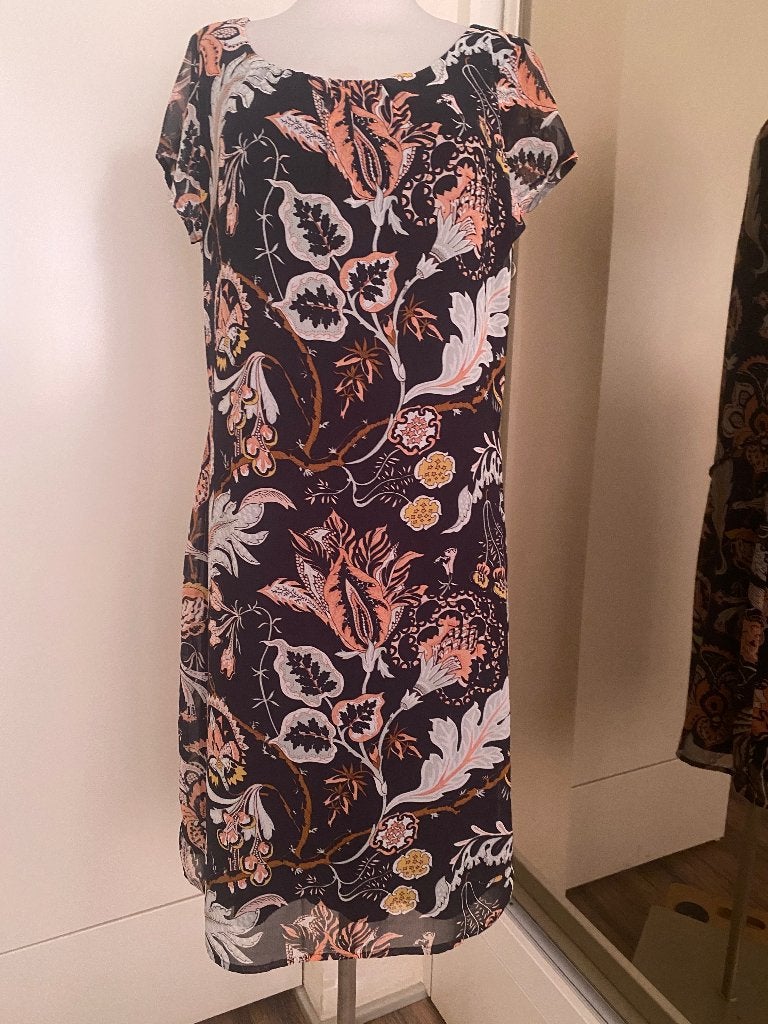 zomerjurk Cadadia 42 blauw/multi, Kleding | Dames, Jurken, Blauw, Maat 42/44 (L), Ophalen of Verzenden, Zo goed als nieuw