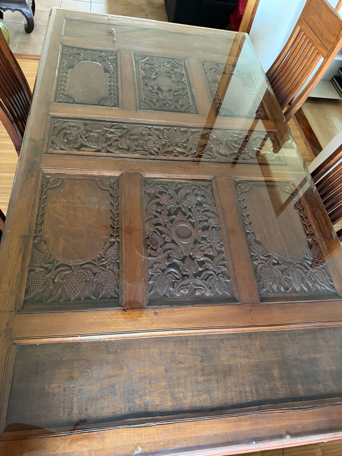 Opium eettafel met 6 stoelen, Ophalen