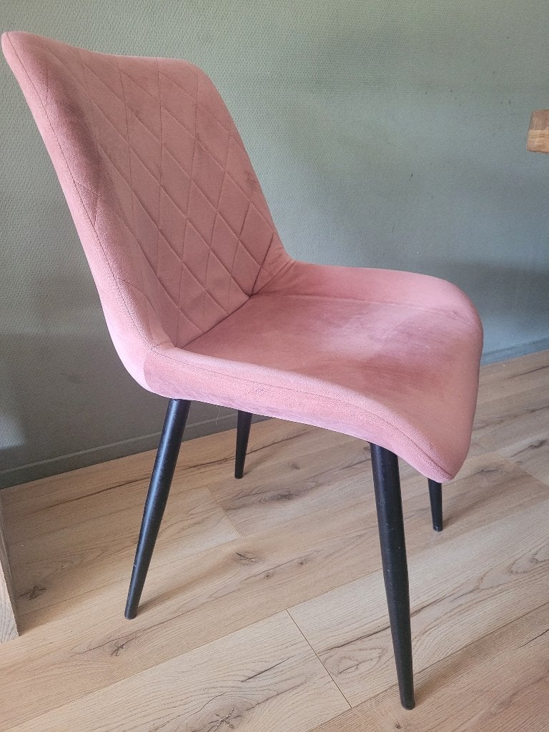 Eetstoelen oud-roze, Huis en Inrichting, Stoelen, Ophalen, Gebruikt, Overige kleuren, Vier