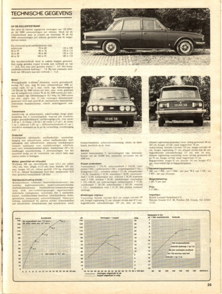 Autovisie test Triumph 2.5 PI MK ll 1974, Ophalen of Verzenden, Gelezen, Overige merken