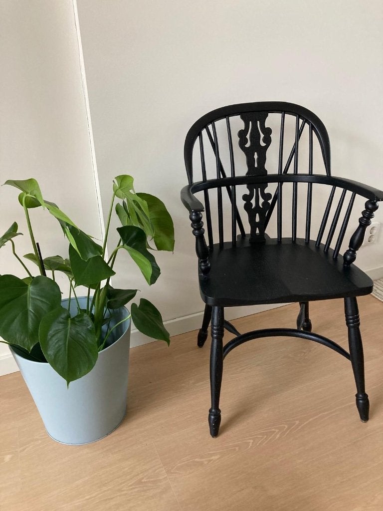 Eetkamer fauteuil, Ophalen, Gebruikt, Zwart, Eén