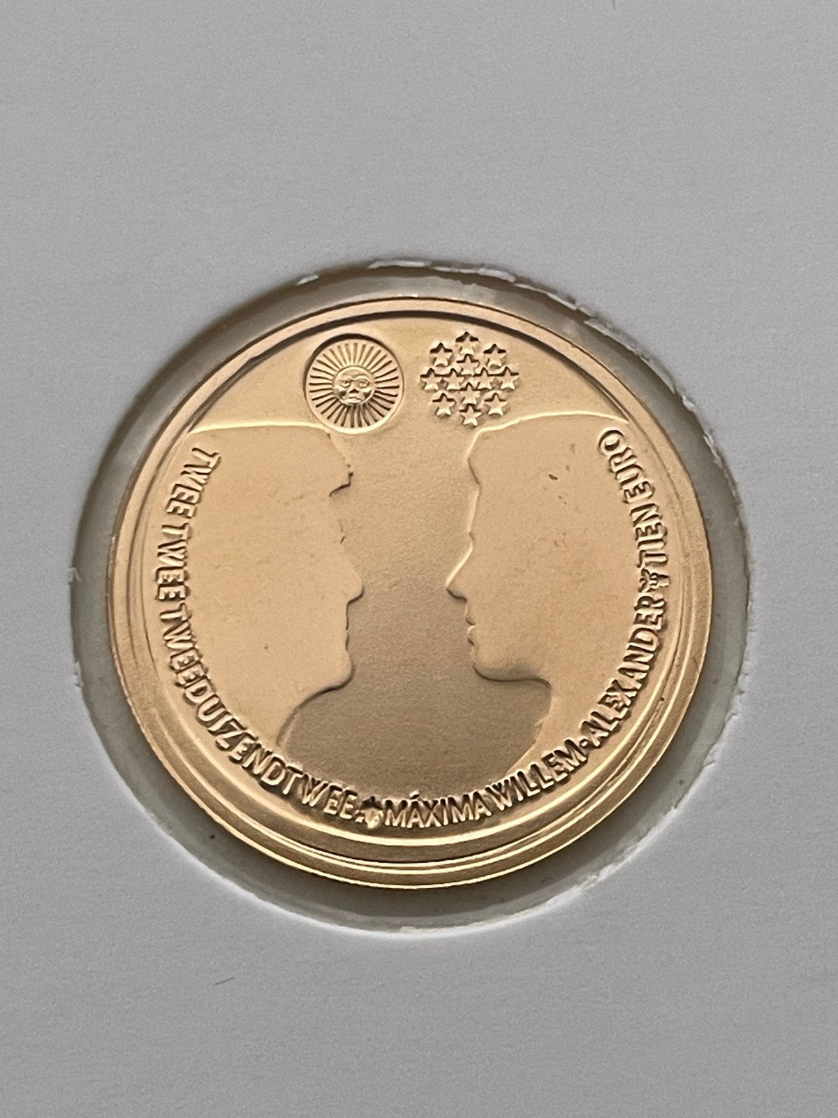 Gouden tientje 2002 Willem en Maxima, Koningin Beatrix, Euro's, Losse munt, Goud