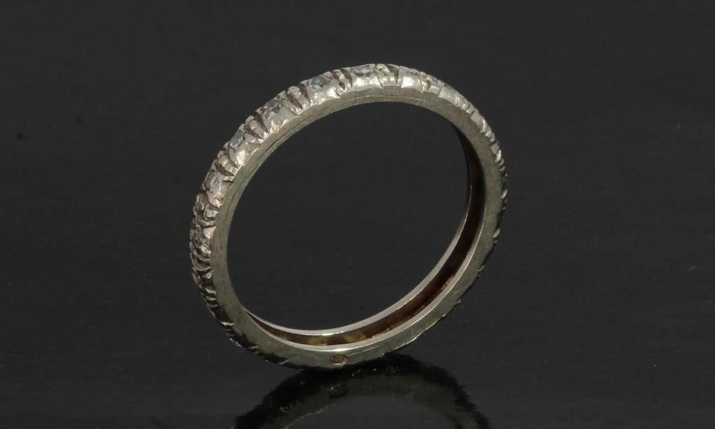 Alliance 16 diamanten 14k gouden rij ring dames briljant, Voordeelsieraden, Verzenden, Zo goed als nieuw, 17 tot 18