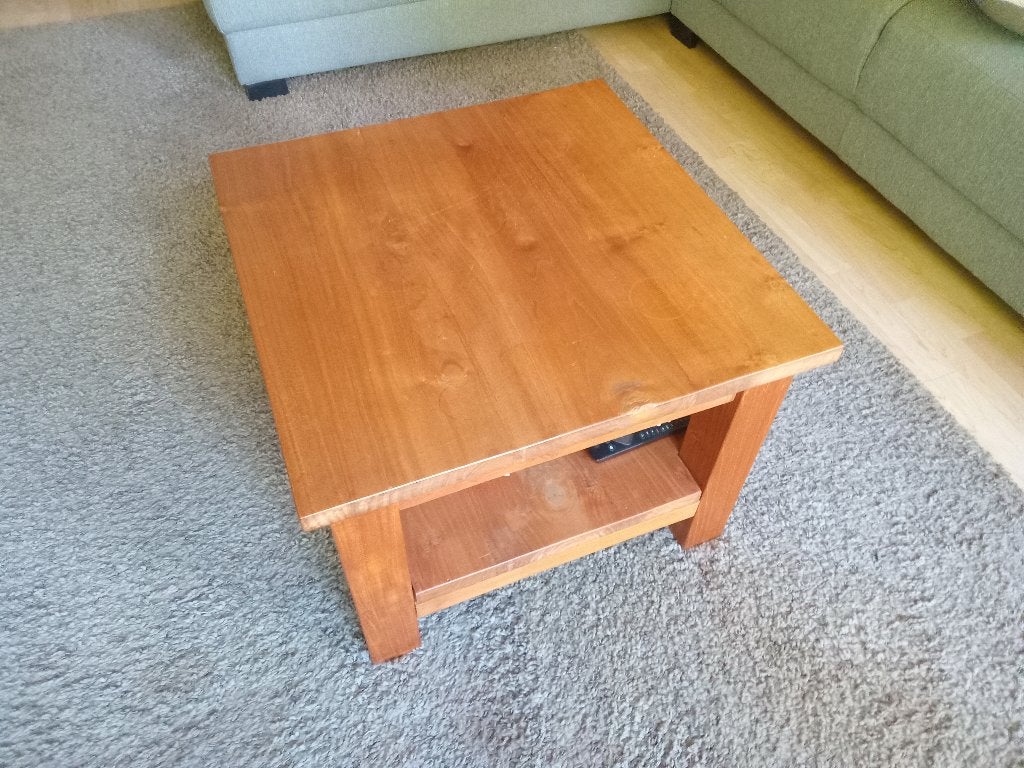 Bijzettafels teak, Huis en Inrichting, Tafels | Bijzettafels, Gebruikt, Vierkant, 55 tot 75 cm, Tijdloos