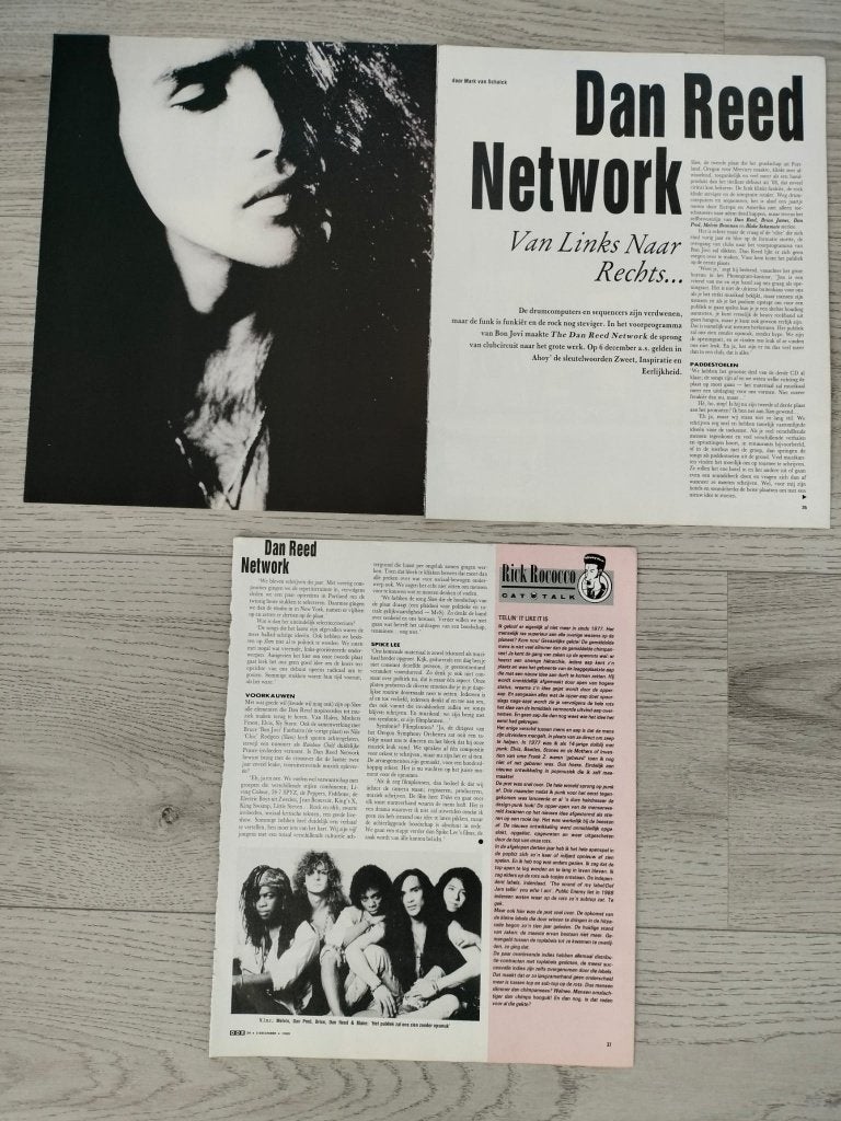 Dan Reed Network 3-pagina’s OOR tijdschrift December 1989, Verzamelen, Verzenden, Zo goed als nieuw, Boek, Tijdschrift of Artikel