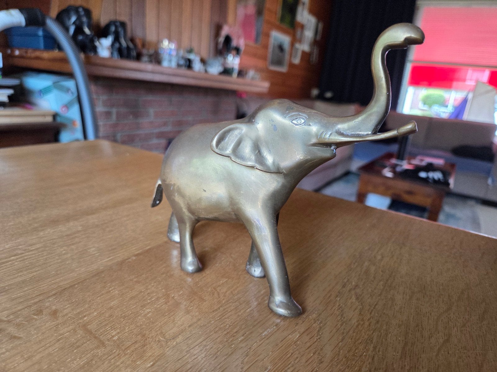 Massief messing olifant beeldje, Antiek en Kunst, Ophalen of Verzenden