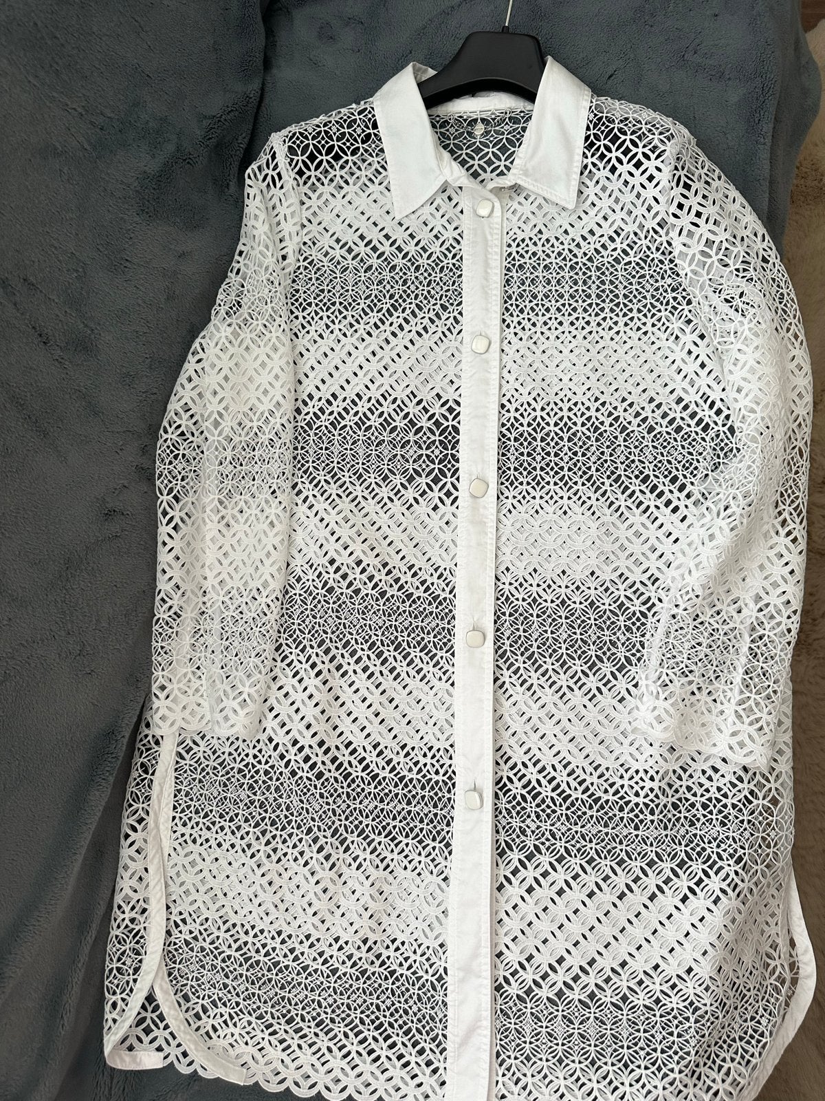 Marc Cain Witte Kanten Jurk/Tuniek - Nieuw met kaartjes, Wit, Maat 42/44 (L), Nieuw, Ophalen of Verzenden