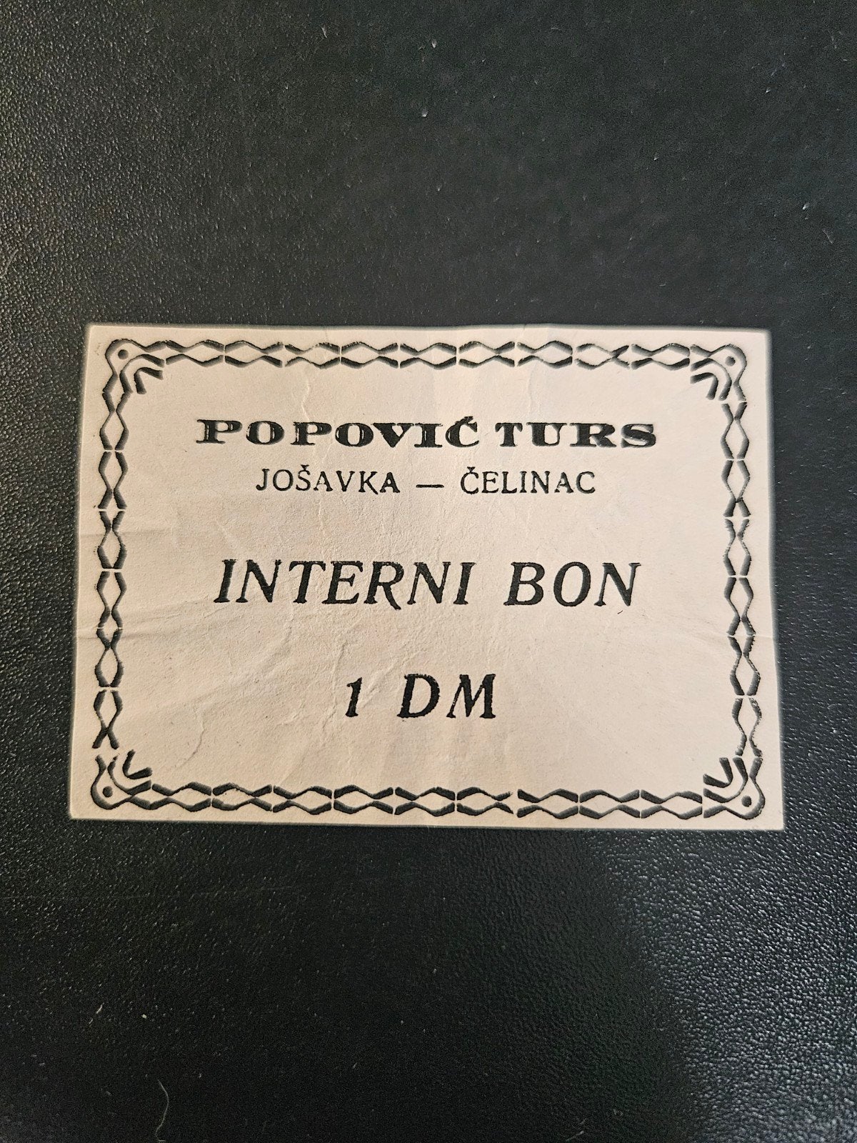 Servisch Bosnië lokaal betaalmiddel 1 Mark Popović Turs '90, Ophalen of Verzenden, Joegoslavië, Los biljet