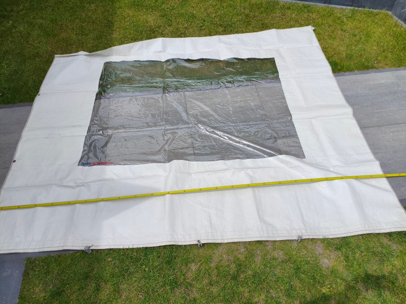 Rain Blocker zijwand voor luifel (250x230 cm), Ophalen, Gebruikt