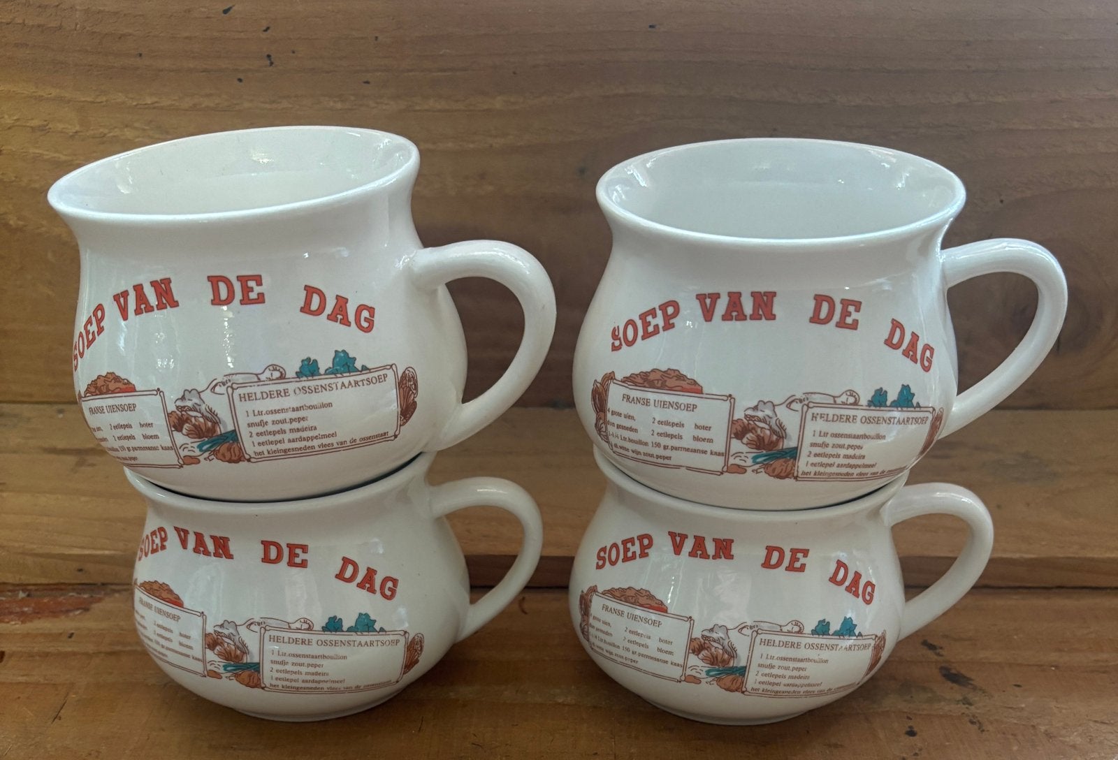 Soep van de dag kommen, Ophalen of Verzenden, Zo goed als nieuw, Kom(men), Overige stijlen