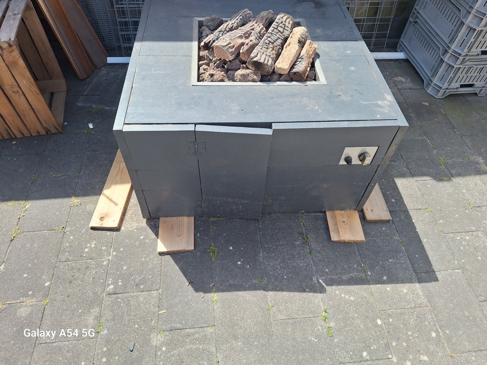 Vuurtafel op gas met lavasteen en gasdrukregelaar, Tuin en Terras, Ophalen of Verzenden