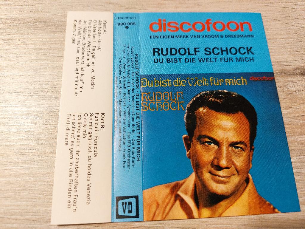 RUDOLF SCHOCK - DU BIST DIE WELT FÜR MICH (MC), 1 bandje, Ophalen of Verzenden, Zo goed als nieuw, Origineel