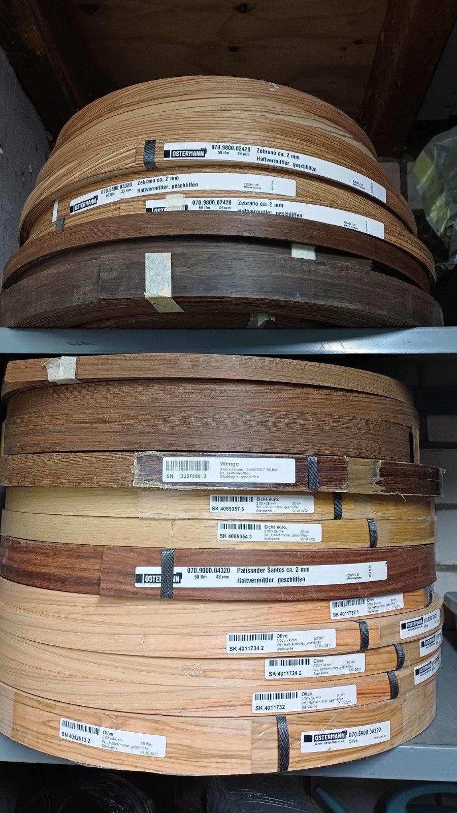 Partij fineer kantenband, Minder dan 25 mm, Nieuw, Ophalen of Verzenden, Plank