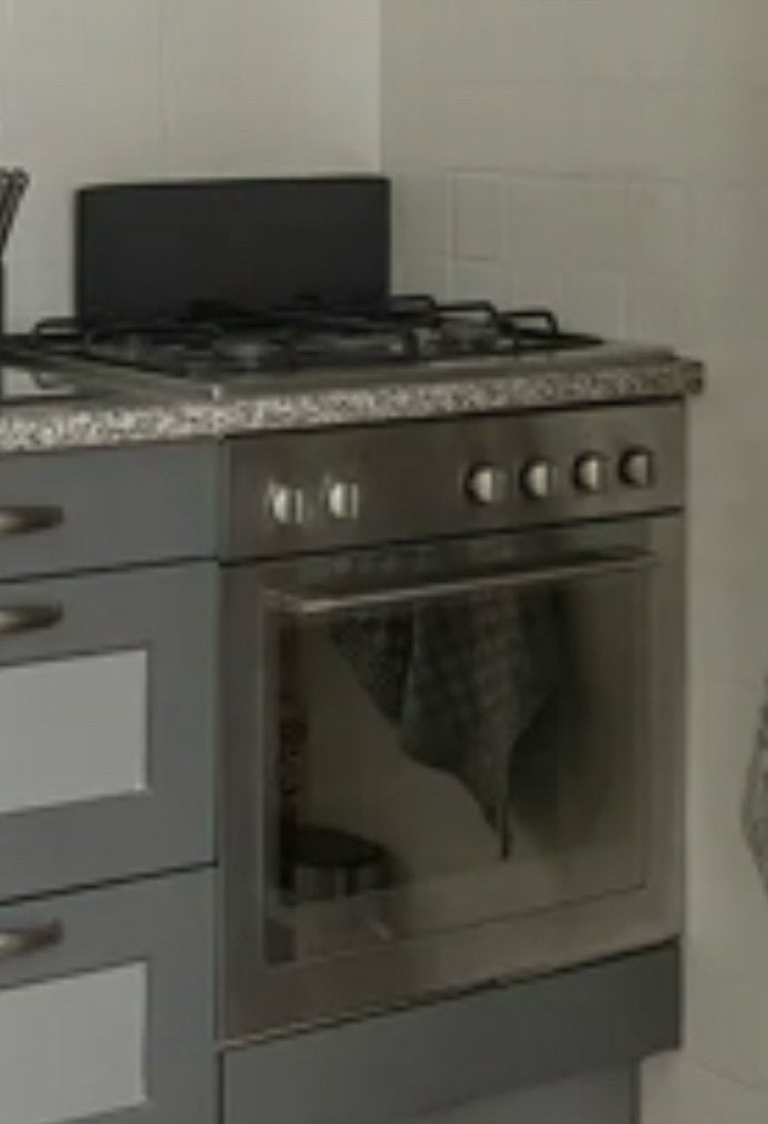 Combideal: Oven en Gasfornuis in 1, Gebruikt, Hete lucht, 60 cm of meer, Inbouw