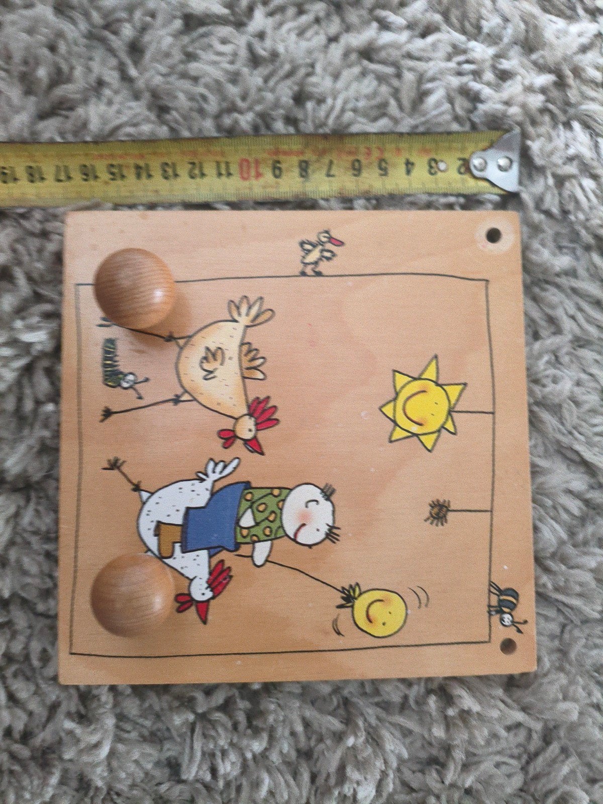Leuke Kinderkapstok met Kippen en Kuikens - Hout, Huis en Inrichting, Woonaccessoires | Kapstokken, Ophalen, Gebruikt, Minder dan 100 cm