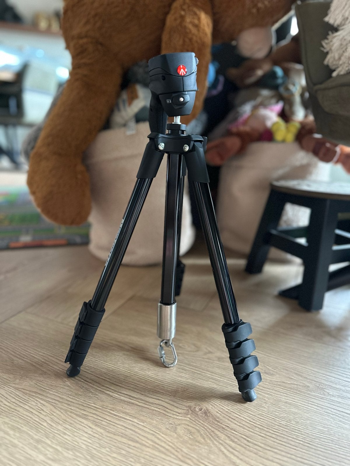Manfrotto Compact Action Statief met Balhoofd, Audio, Tv en Foto, Fotografie | Statieven en Balhoofden, Nieuw, Minder dan 150 cm