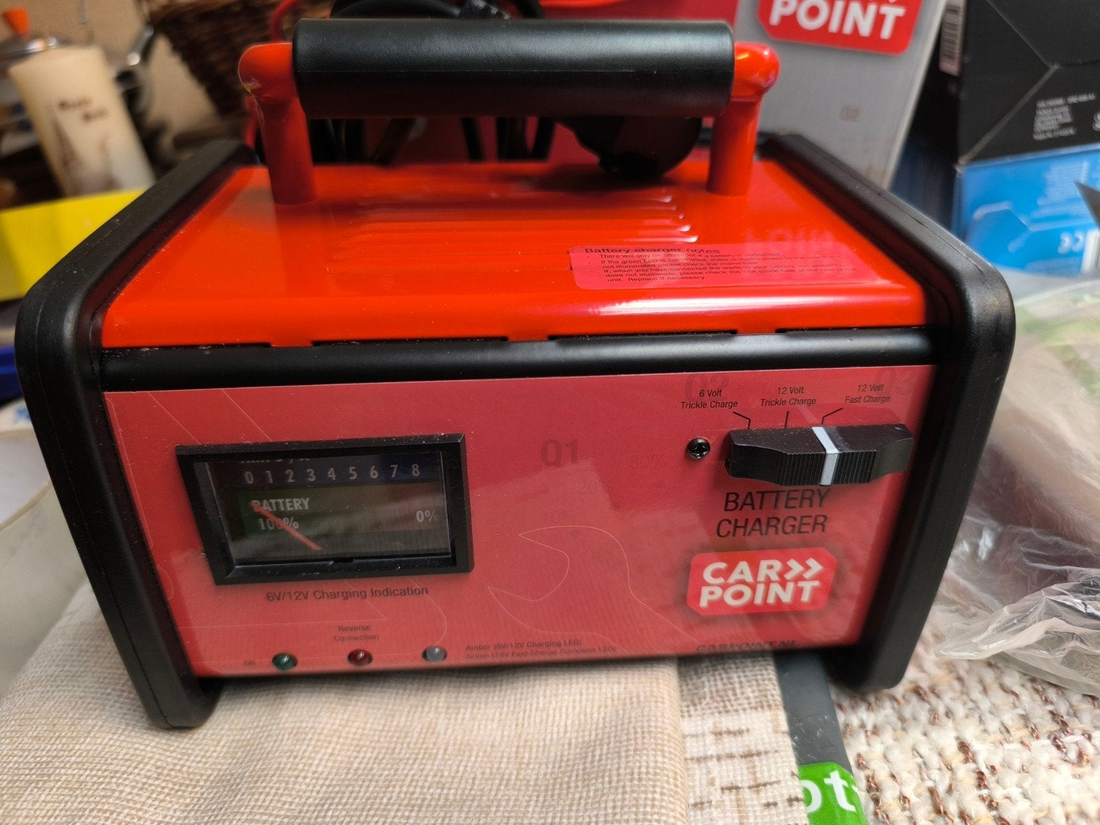 Rode Batterij Oplader 6V/12V - Car Point, Ophalen