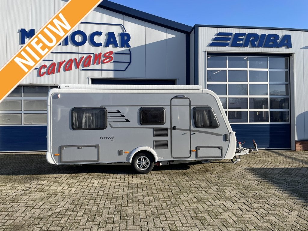 Eriba Nova Light 442 Mover, Thule luifel, Caravans en Kamperen, Overige typen, Standaardzit, Bedrijf, Tot en met 3