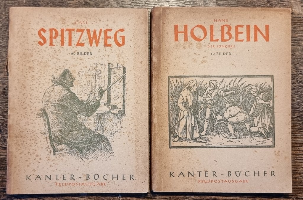 boek Holbein (1940) + boek Spitzweg (1943) - Duitstalig, Antiek en Kunst, Ophalen of Verzenden