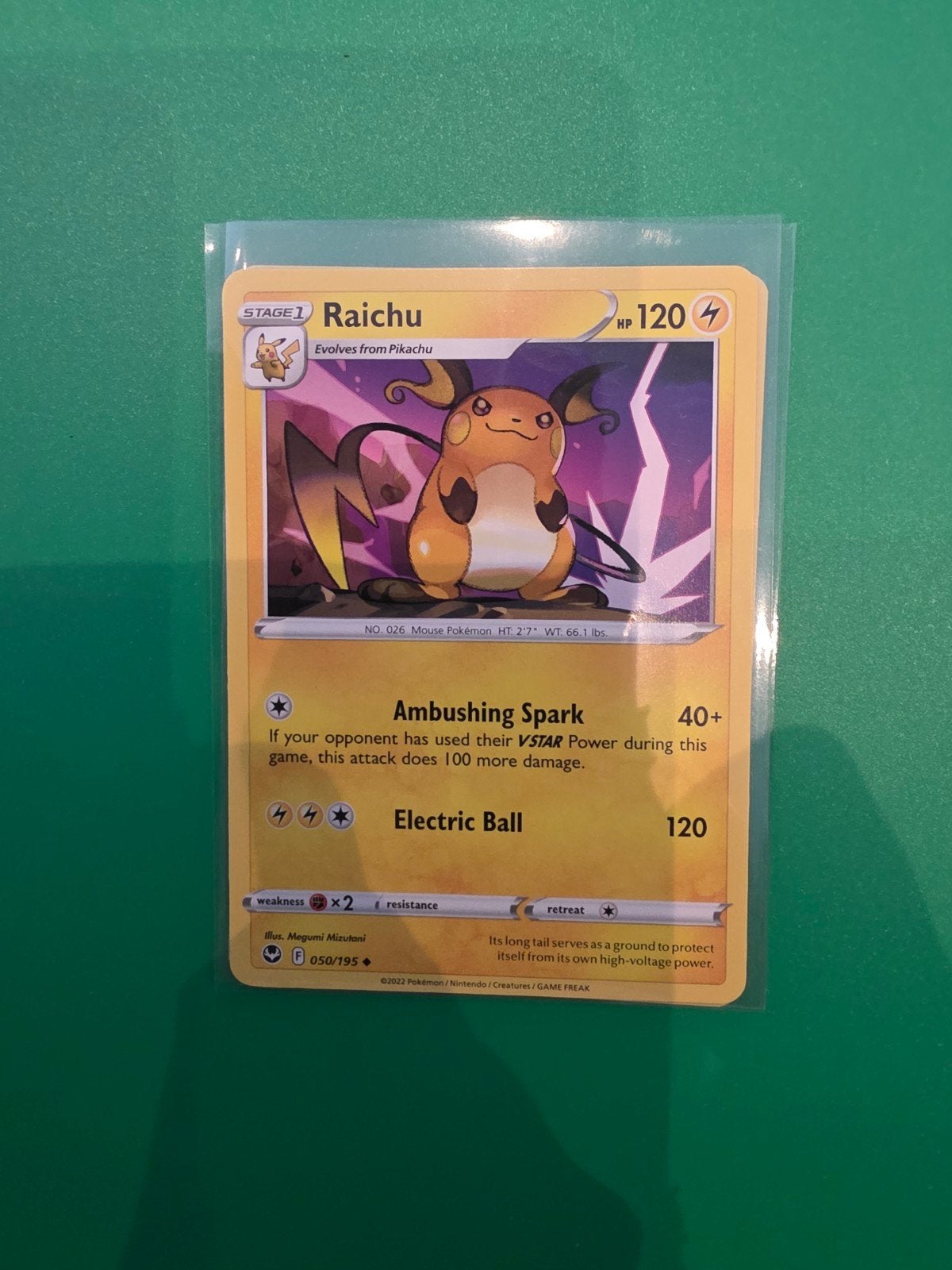 Raichu 050/195, Ophalen of Verzenden, Zo goed als nieuw