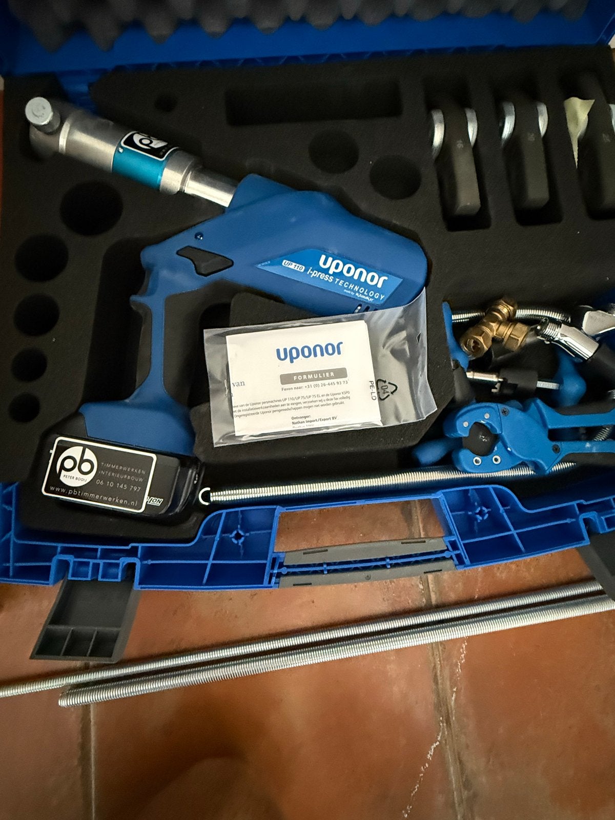 Uponor UP 110 i-press perstang met accessoires, Ophalen, Zo goed als nieuw, Overige typen, Overige merken
