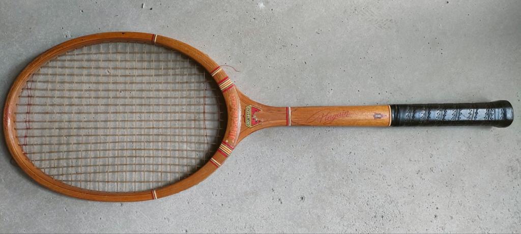Vintage Pinguin model de Luxe houten tennisracket Decoratie, Ophalen of Verzenden, Gebruikt